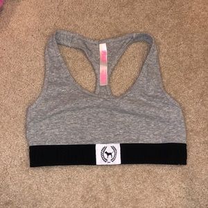 PINK grey comfy racerback